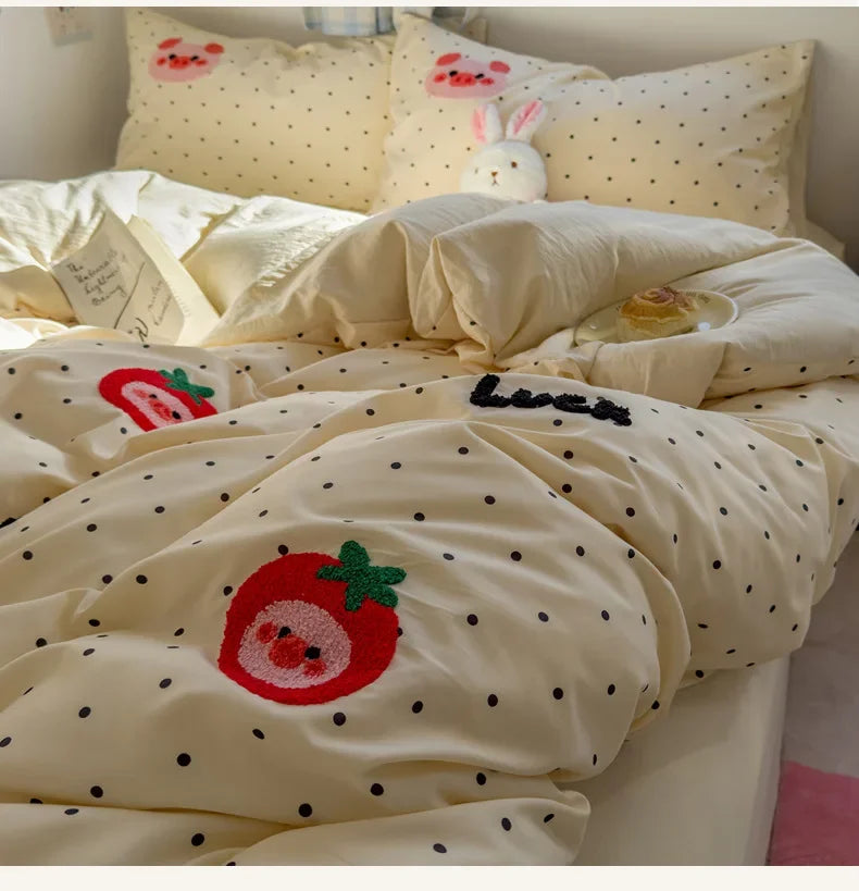 2025 new student cartoon washed cotton towel