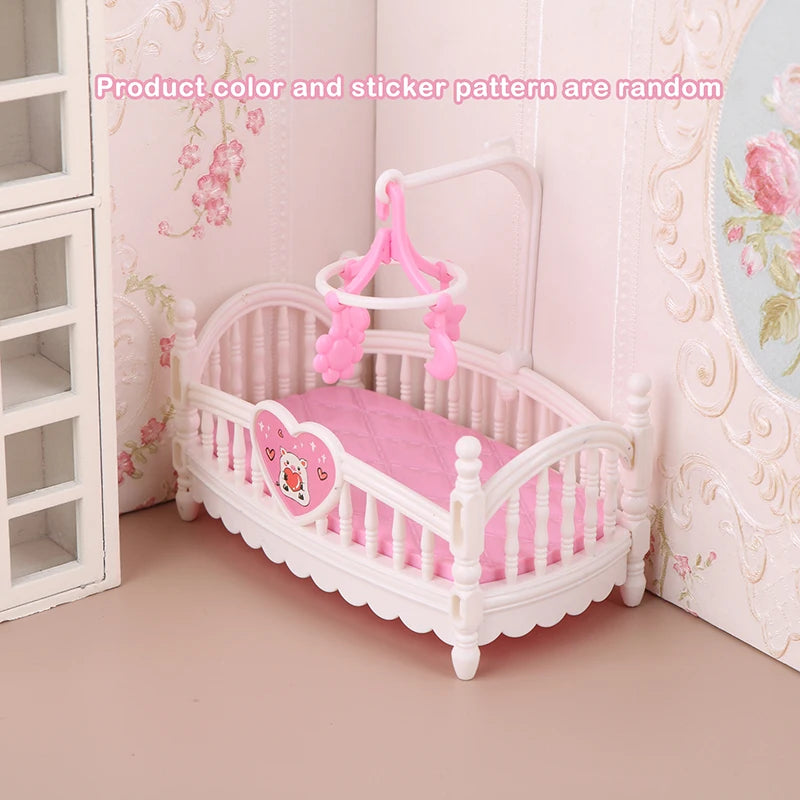 Dollhouse Miniature Baby Room Bassinet Bed