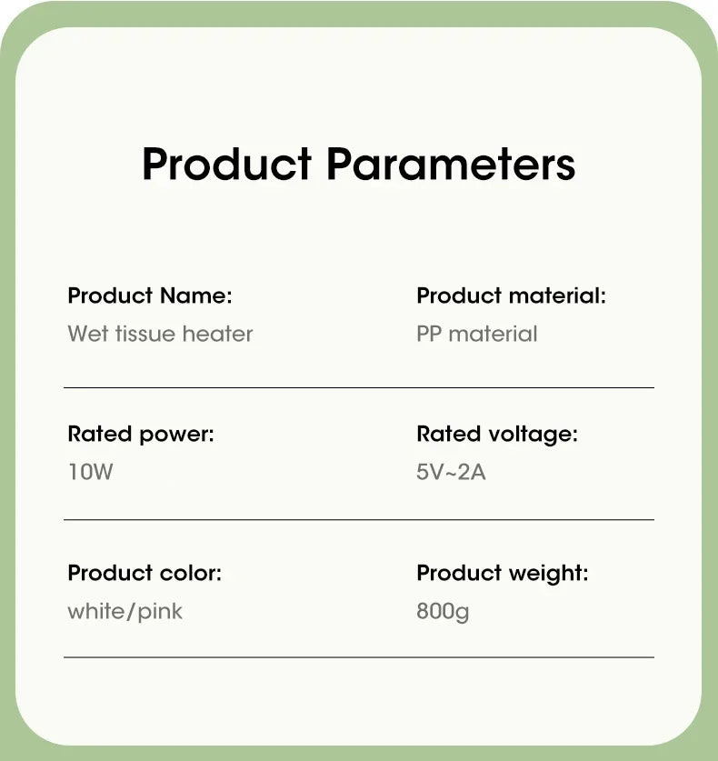 USB Baby Wipe Warmer Digital Display