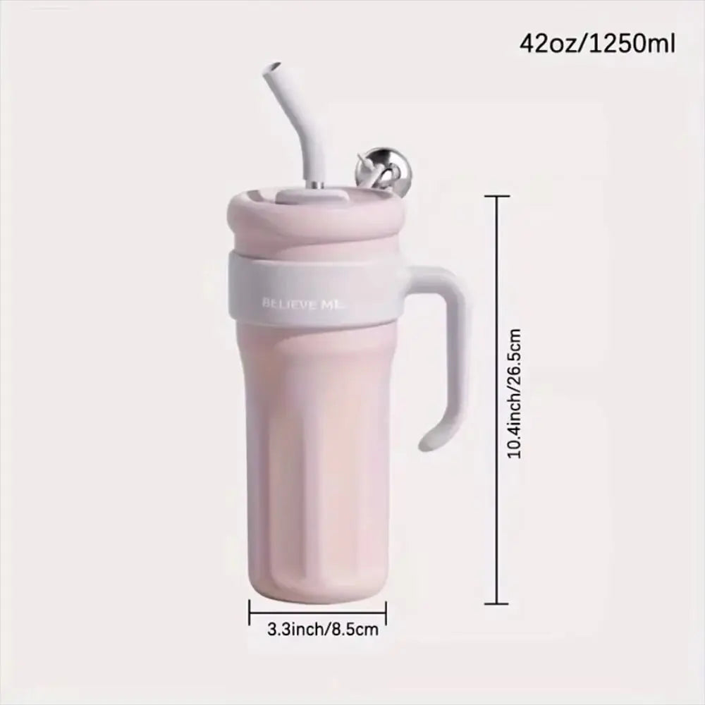 With Straw Insulated Water Bottle