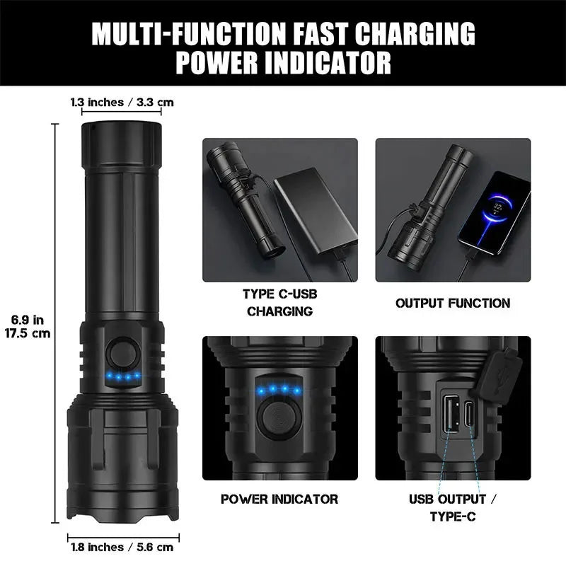 Bright Flashlight High Lumens