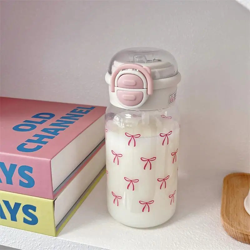 Cute Water Bottle with Straw