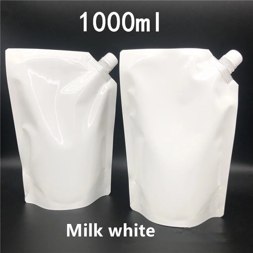 Milky White Standing Up Liquid Packing Bag