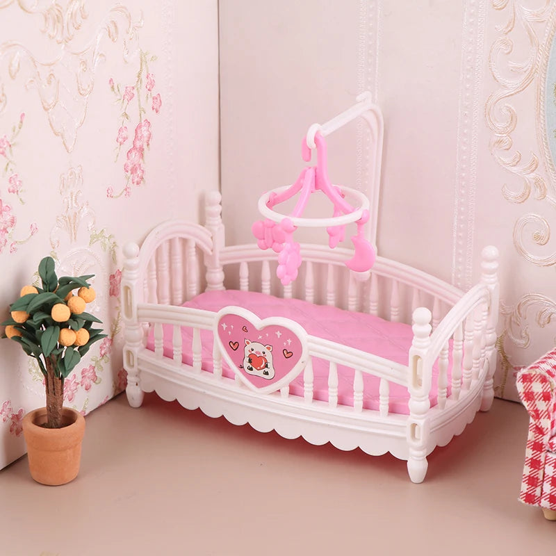 Dollhouse Miniature Baby Room Bassinet Bed