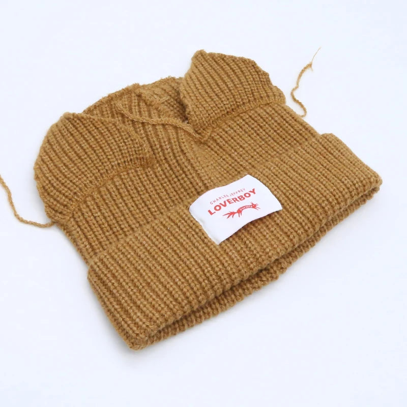 Long fox Ears Knitted Hat