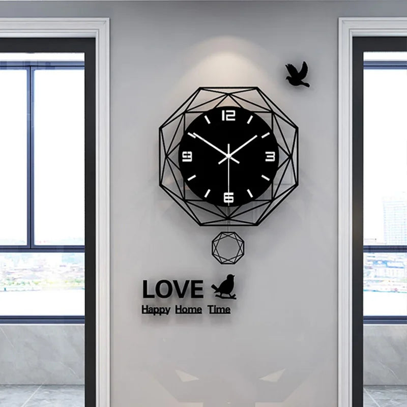 Polygonal Swinging Wall Clock