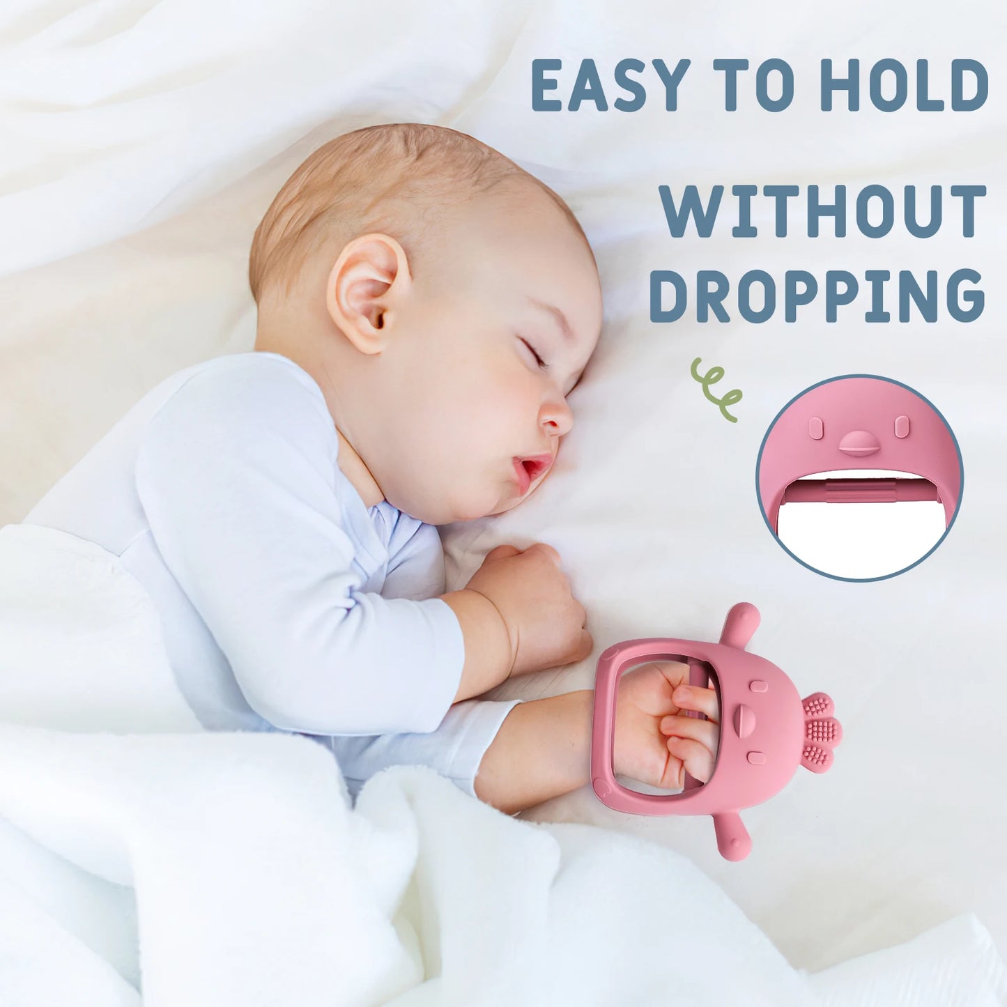 Extremely Durable Hypoallergenic Silicone Teether - Comfort