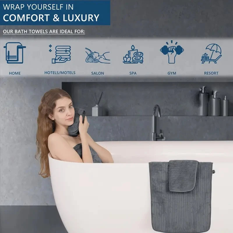 8 Pcs Bath Towel Set