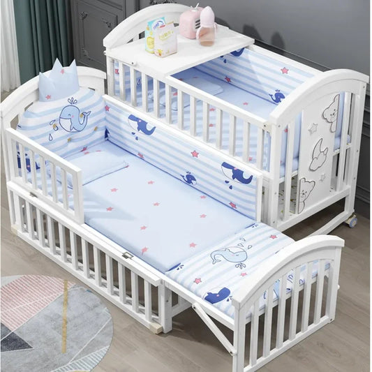 New Solid Wood Baby Crib