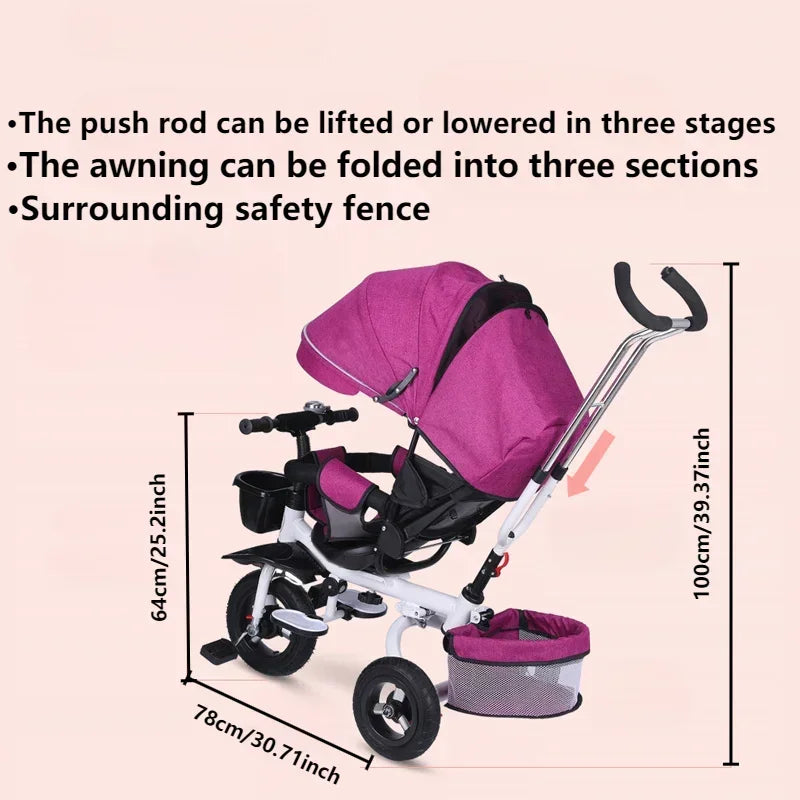 4 in 1 Folding Kids Trike Sit