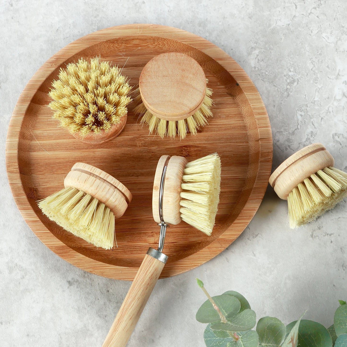 4/5Pcs Bamboo Dish Scrub Brushes