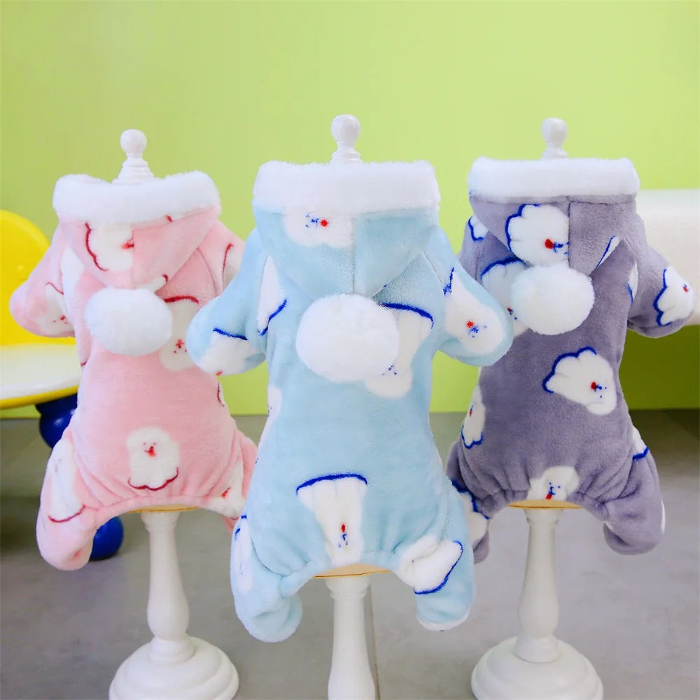 Hooded Fleece Puppy Dog Pajamas
