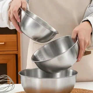 3PCS Stainless Steel Mixing Bowl Set