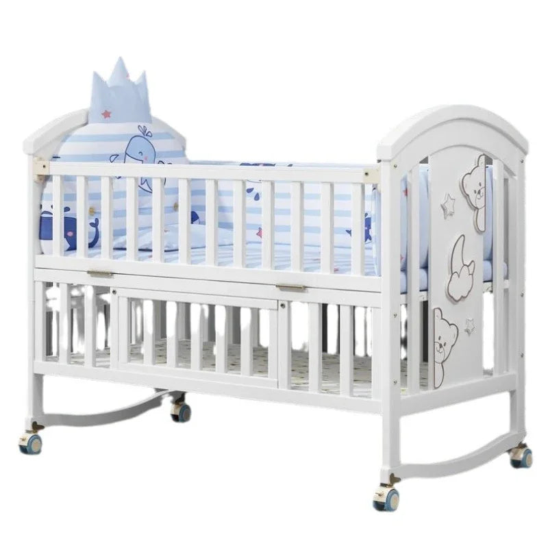 New Solid Wood Baby Crib