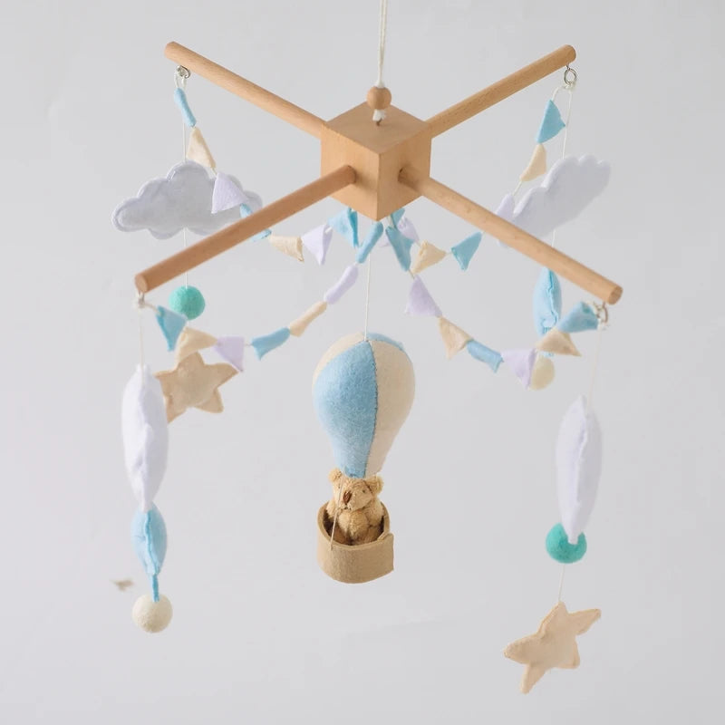 Baby Crib Mobile Wooden Bed