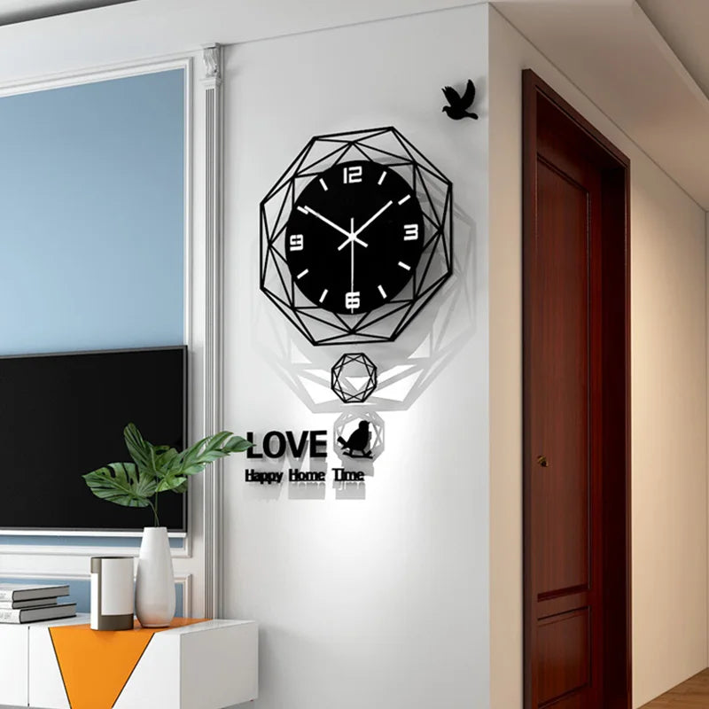 Polygonal Swinging Wall Clock