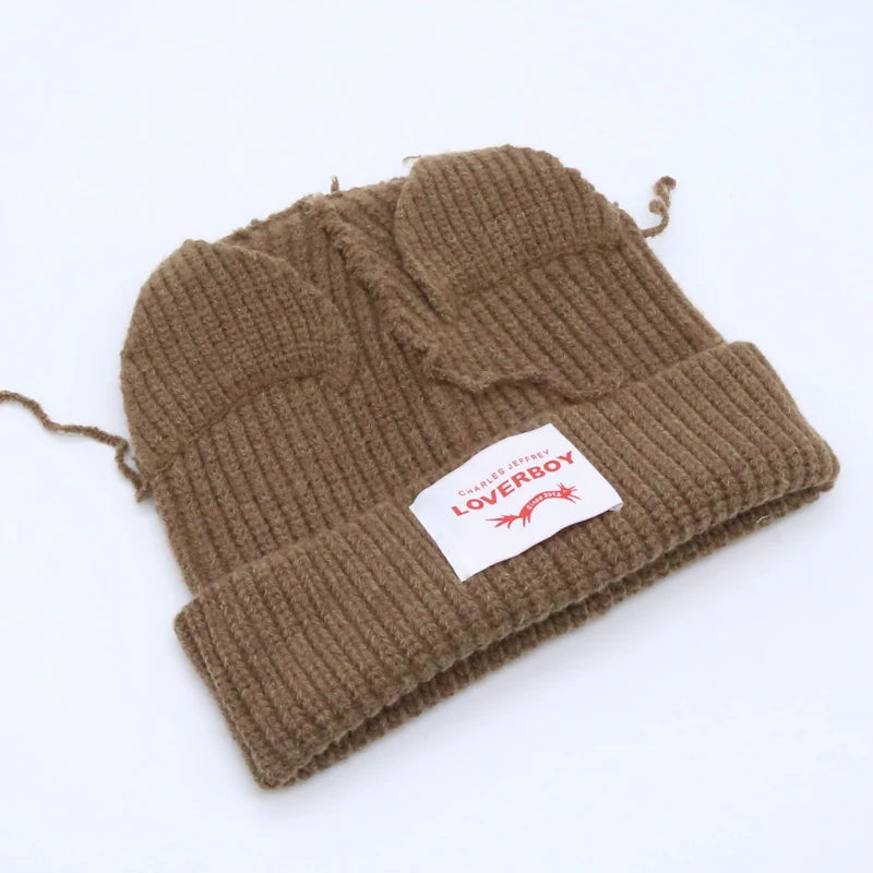 Long fox Ears Knitted Hat