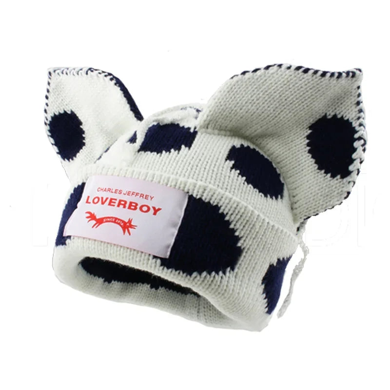 Long fox Ears Knitted Hat