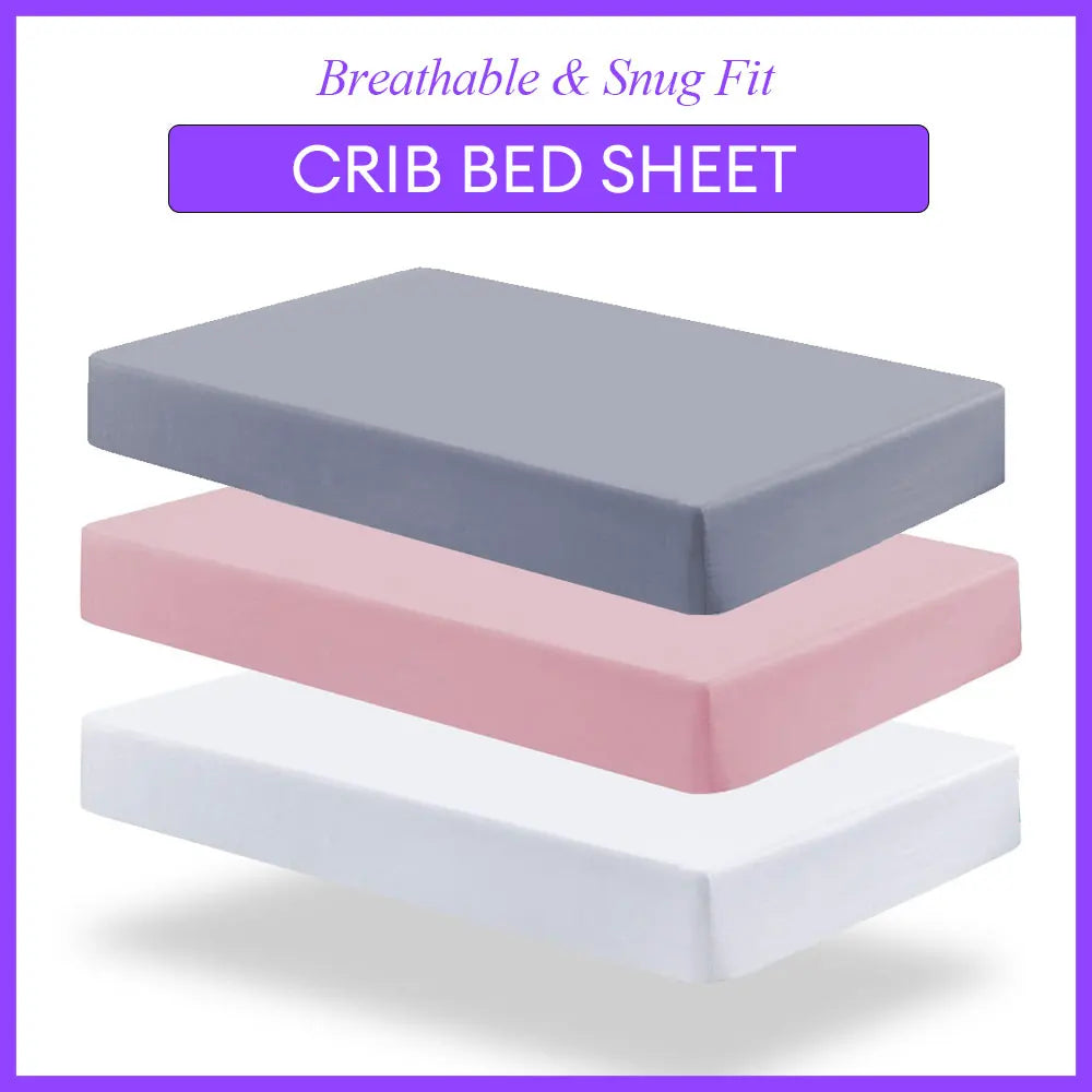 Solid Crib Fitted Sheet