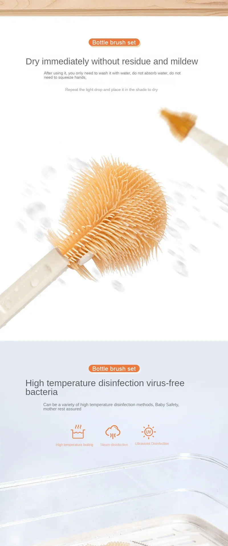 Baby Bottle Cleaner Brush Set