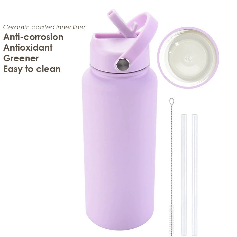 Water Bottle With Straw