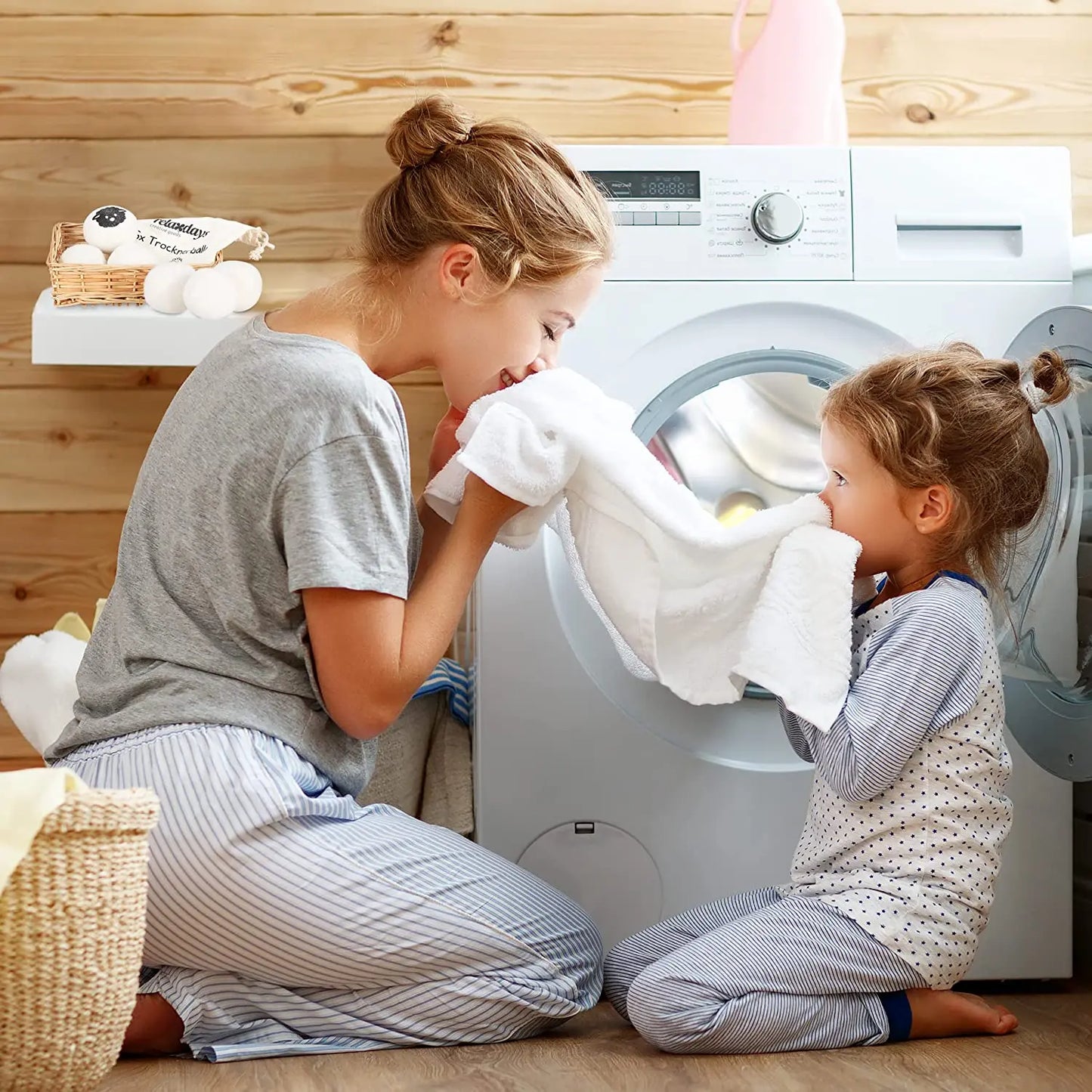 Wool Dryer Balls Reusable Fleece Laundry Ball