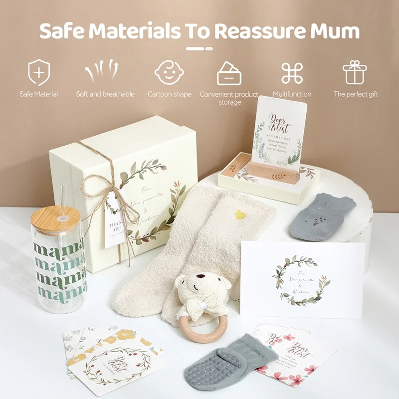 Baby Bathing Set Gift Box Wooden