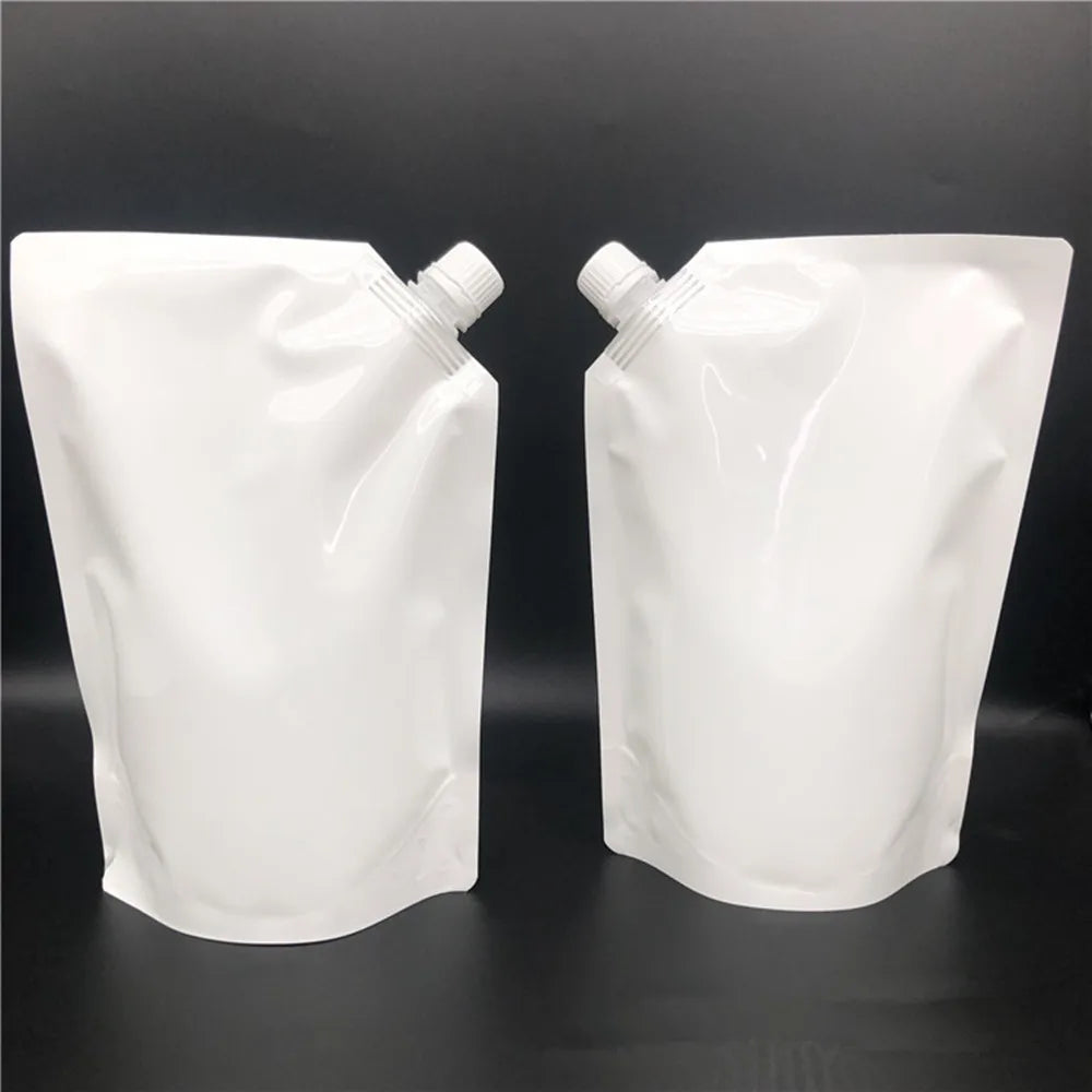 Milky White Standing Up Liquid Packing Bag