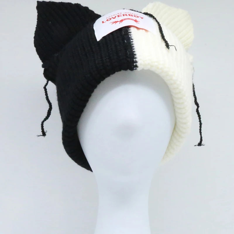 Long fox Ears Knitted Hat
