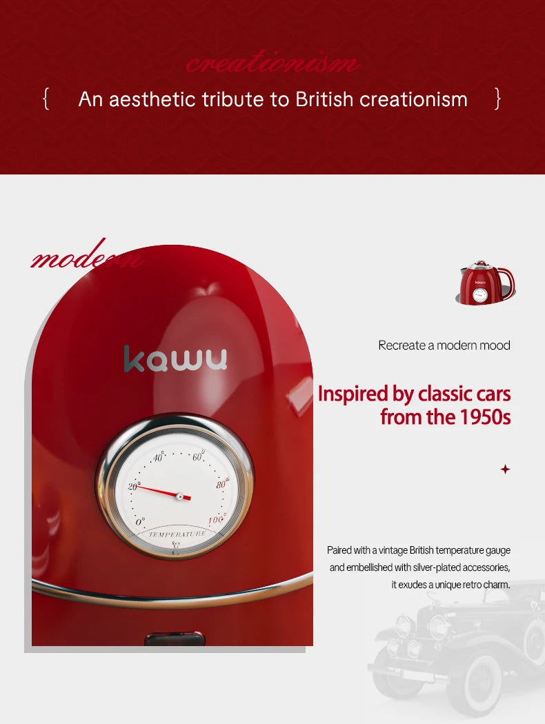 European-style retro electric kettle