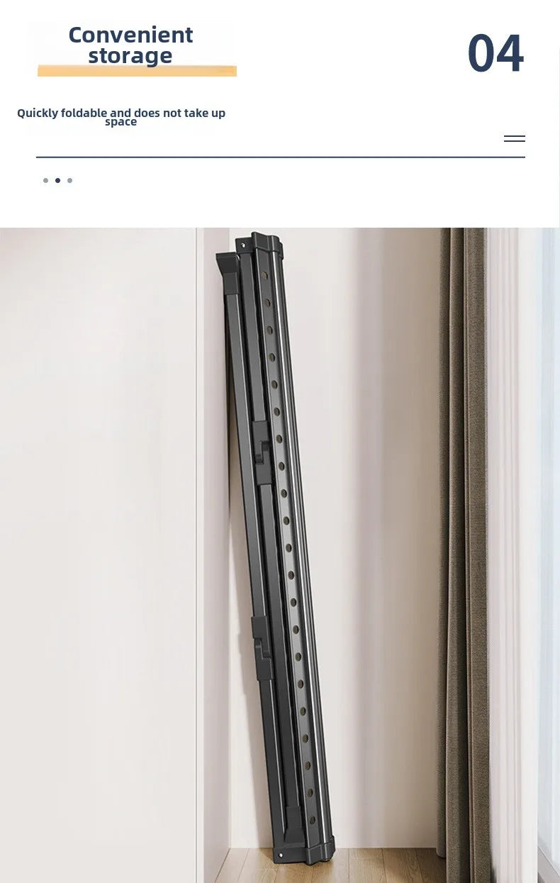 Floor-to-ceiling drying rack