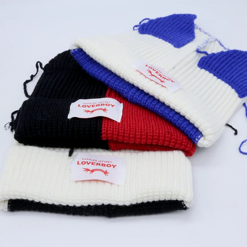 Long fox Ears Knitted Hat