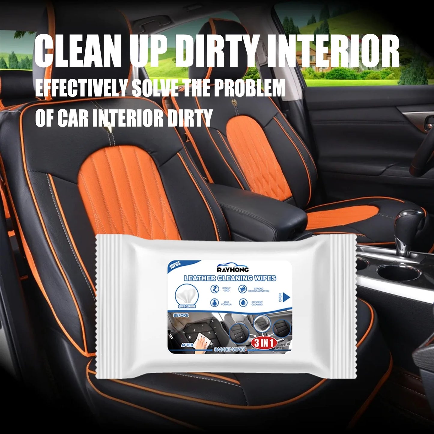 Car Leather Cleaning Wipes