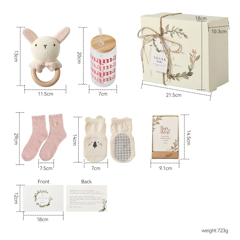 Baby Bathing Set Gift Box Wooden