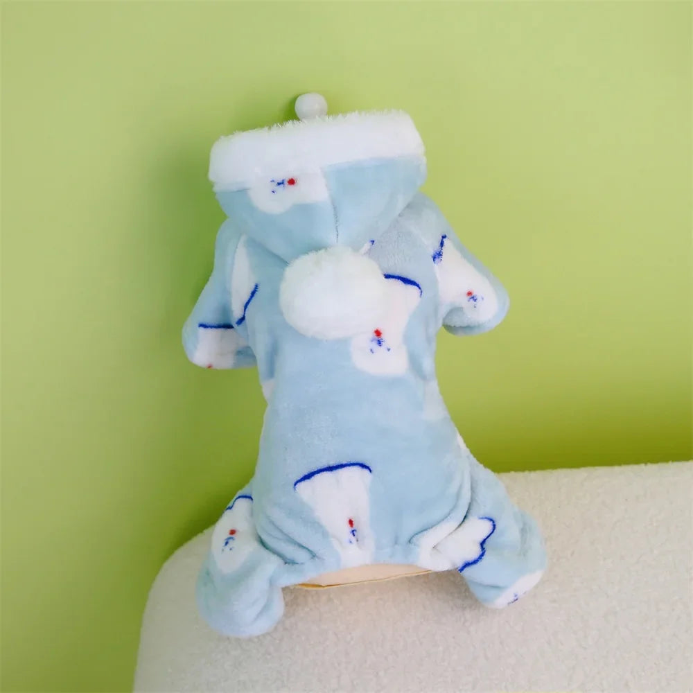 Hooded Fleece Puppy Dog Pajamas