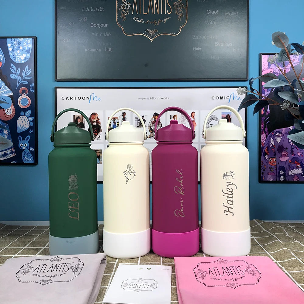 Water Bottle With Straw