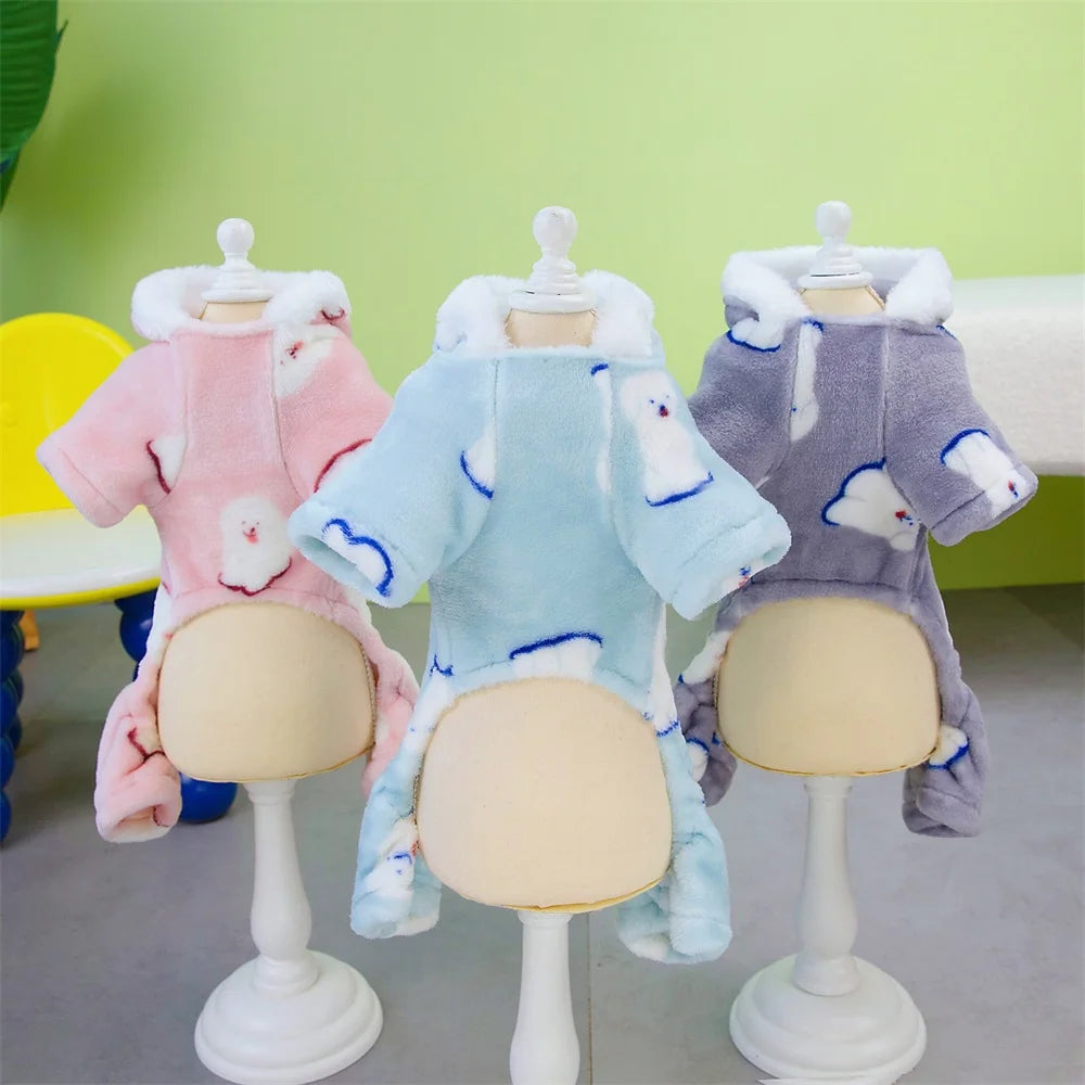 Hooded Fleece Puppy Dog Pajamas