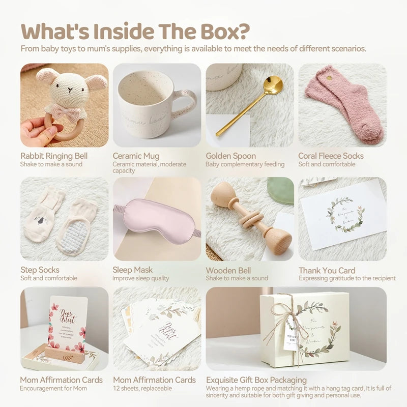 Baby Bathing Set Gift Box Wooden