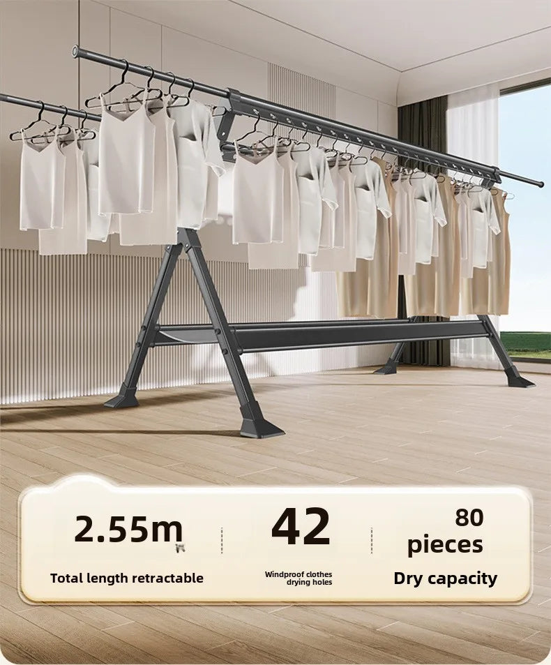 Floor-to-ceiling drying rack