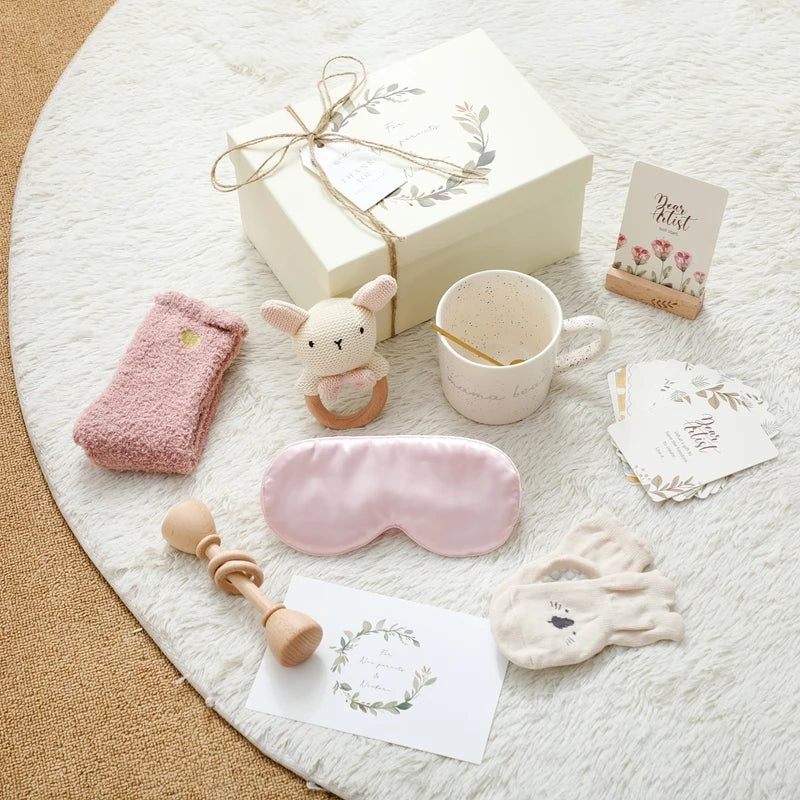 Baby Bathing Set Gift Box Wooden