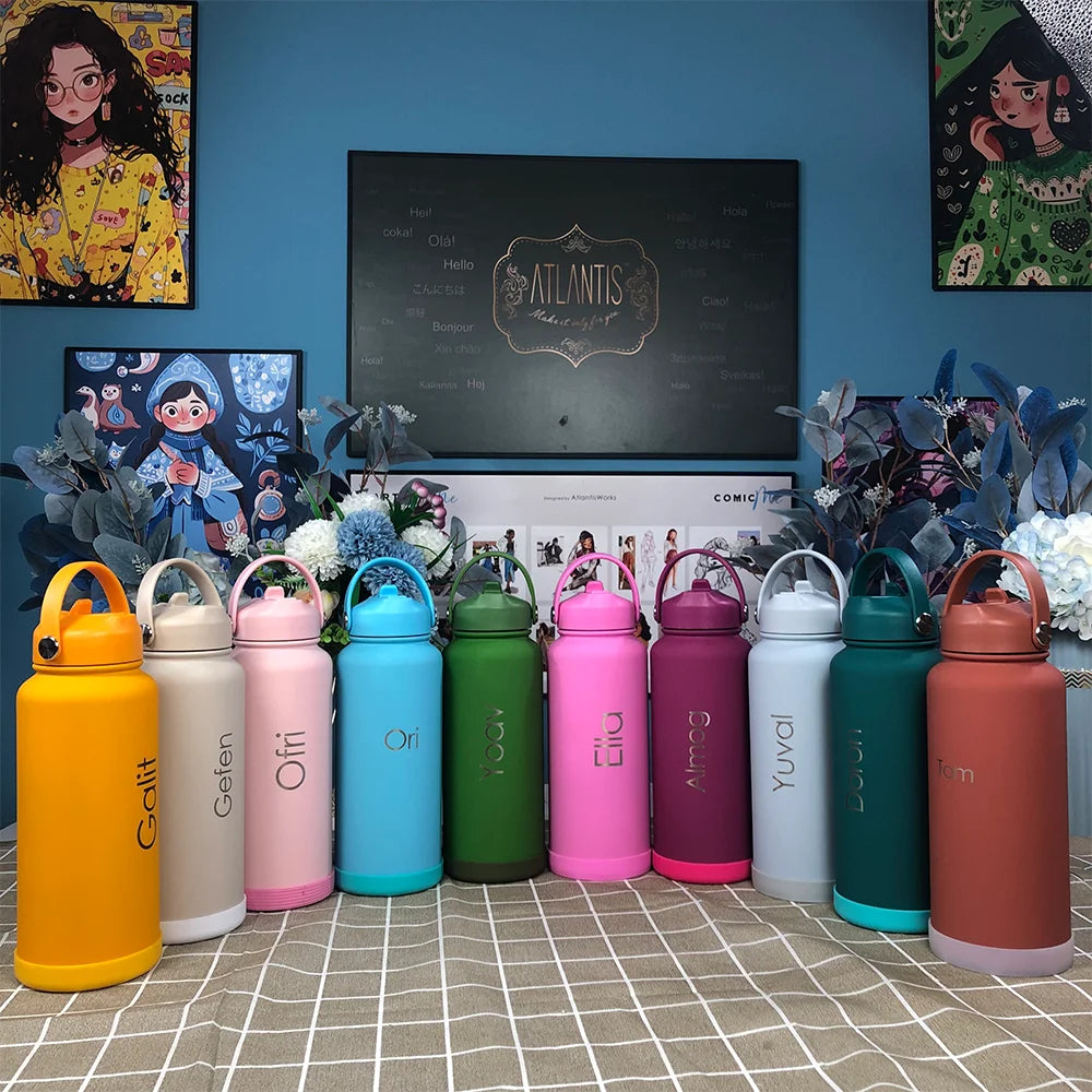 Water Bottle With Straw