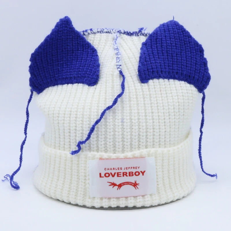 Long fox Ears Knitted Hat