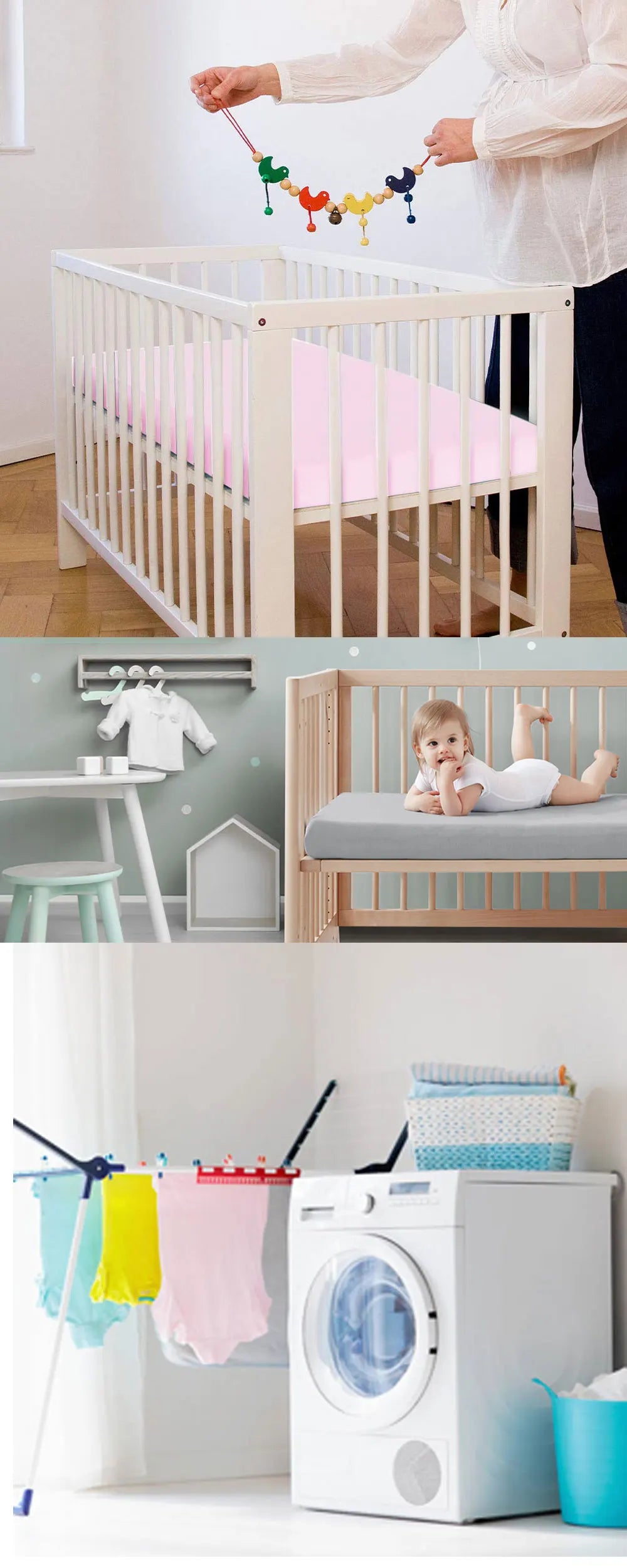 Solid Crib Fitted Sheet