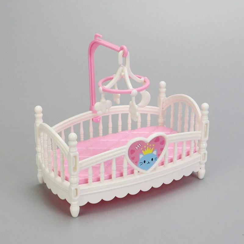 Dollhouse Miniature Baby Room Bassinet Bed