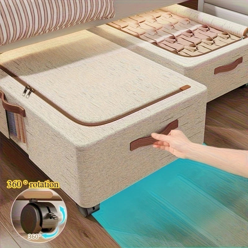 Bed Under Storage Foldable Fabric Bin