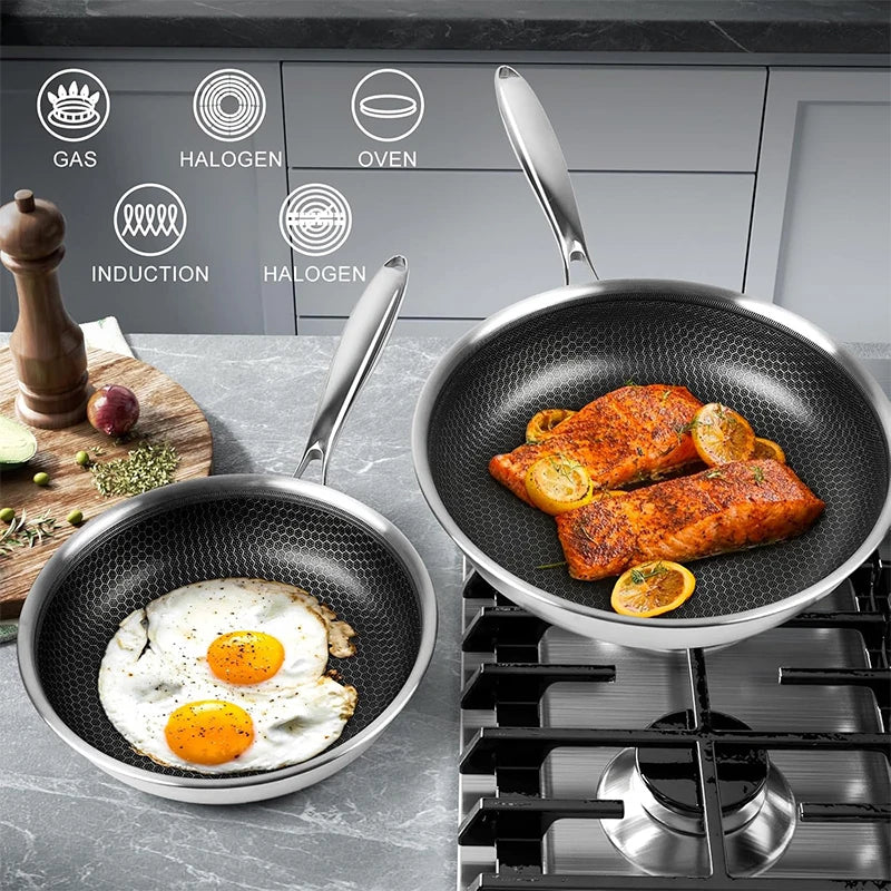 Nonstick Frying Pan Stainless Steel