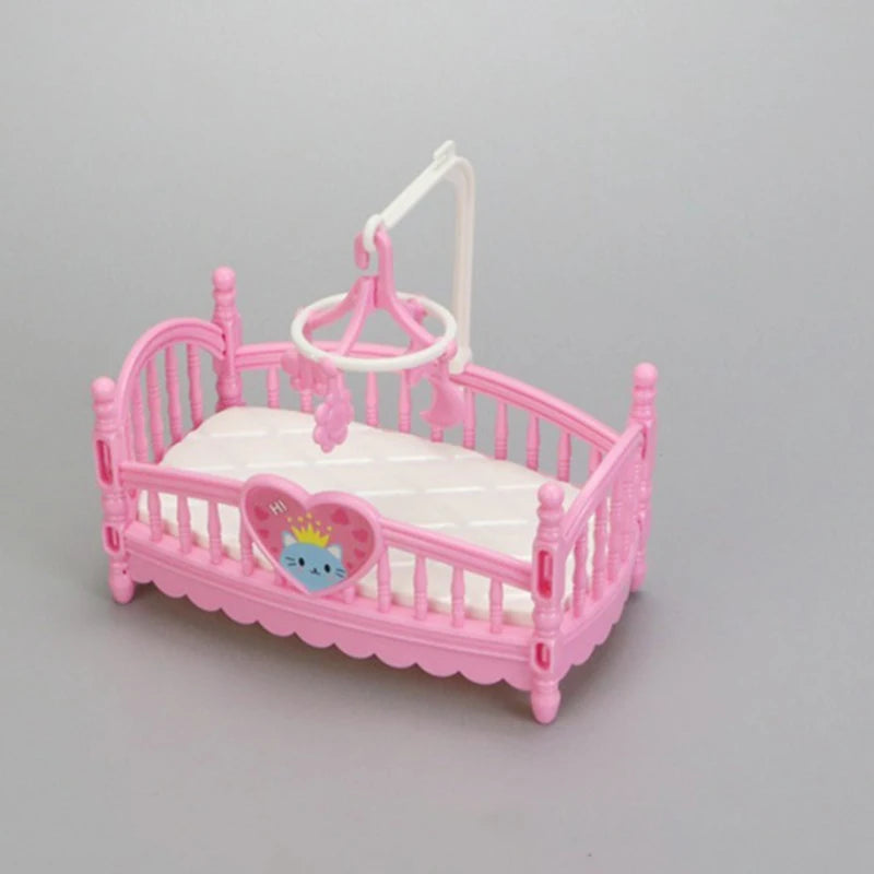 Dollhouse Miniature Baby Room Bassinet Bed