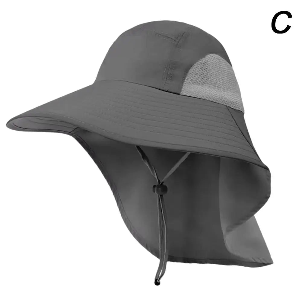 Wide Brim Sun Hat with Neck Flap