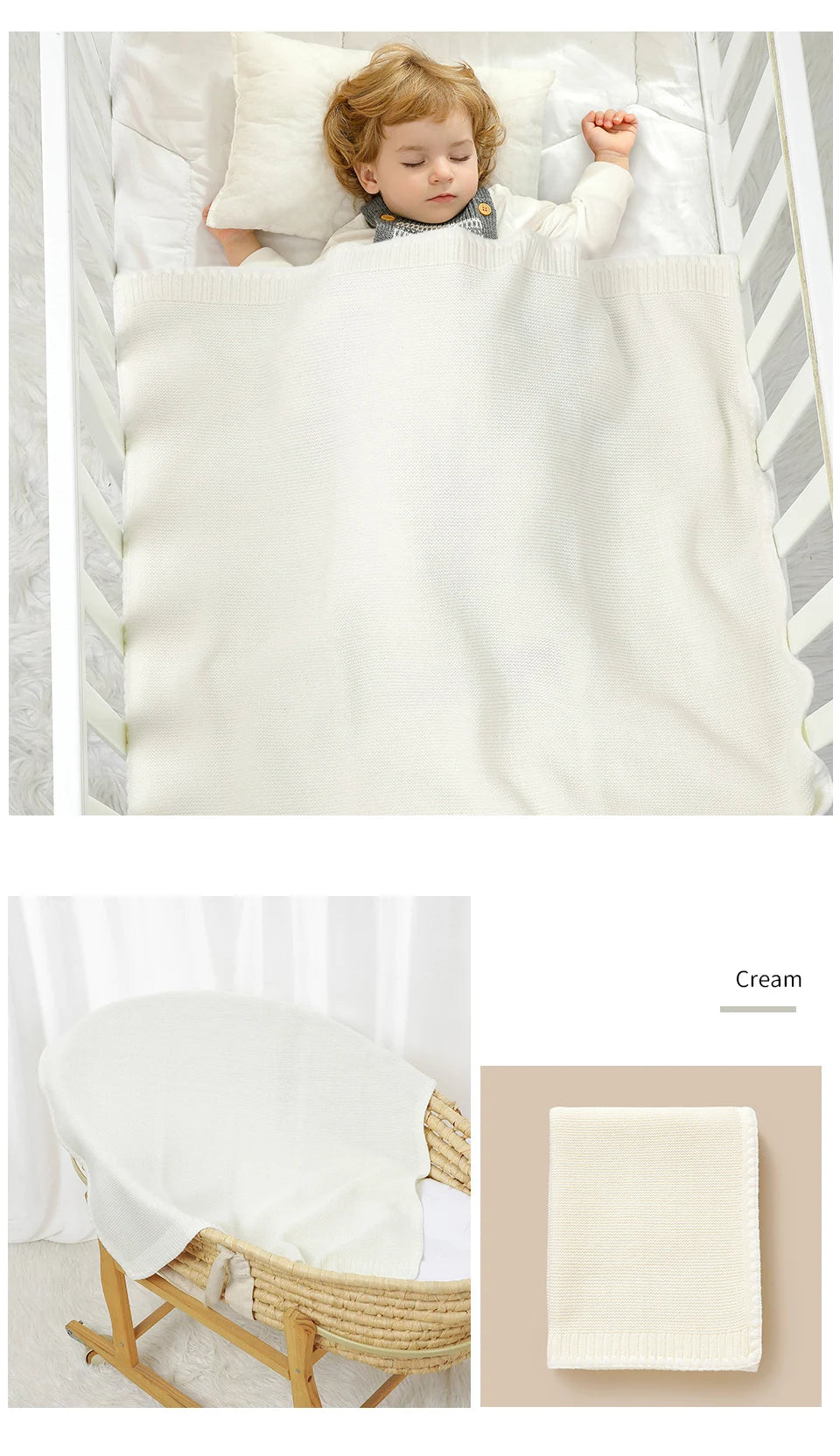 Solid Baby Receiving Blankets for Girl & Boy