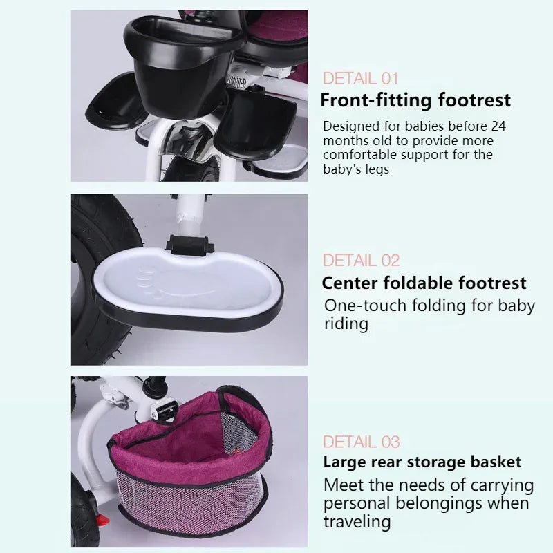 4 in 1 Folding Kids Trike Sit